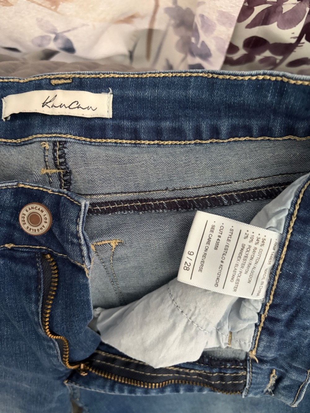 KanCan Skinny Mid-Blue Washed Jeans - Picture 2 of 4